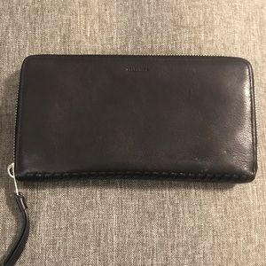 AllSaints Black continental wallet
